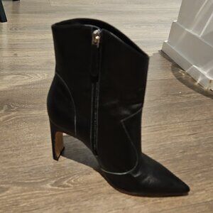 Leather Heeled Bootie